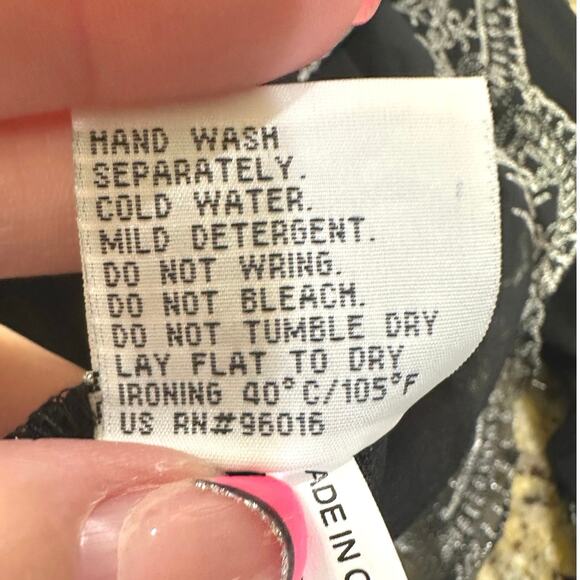 NWT Hugging Kisses Black Mesh Lace Embellished Top SZ XL Whimsigoth Gothic Glam - Picture 13 of 16